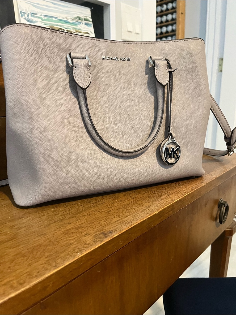 Michael Kors Blush Saffiano Leather Satchel